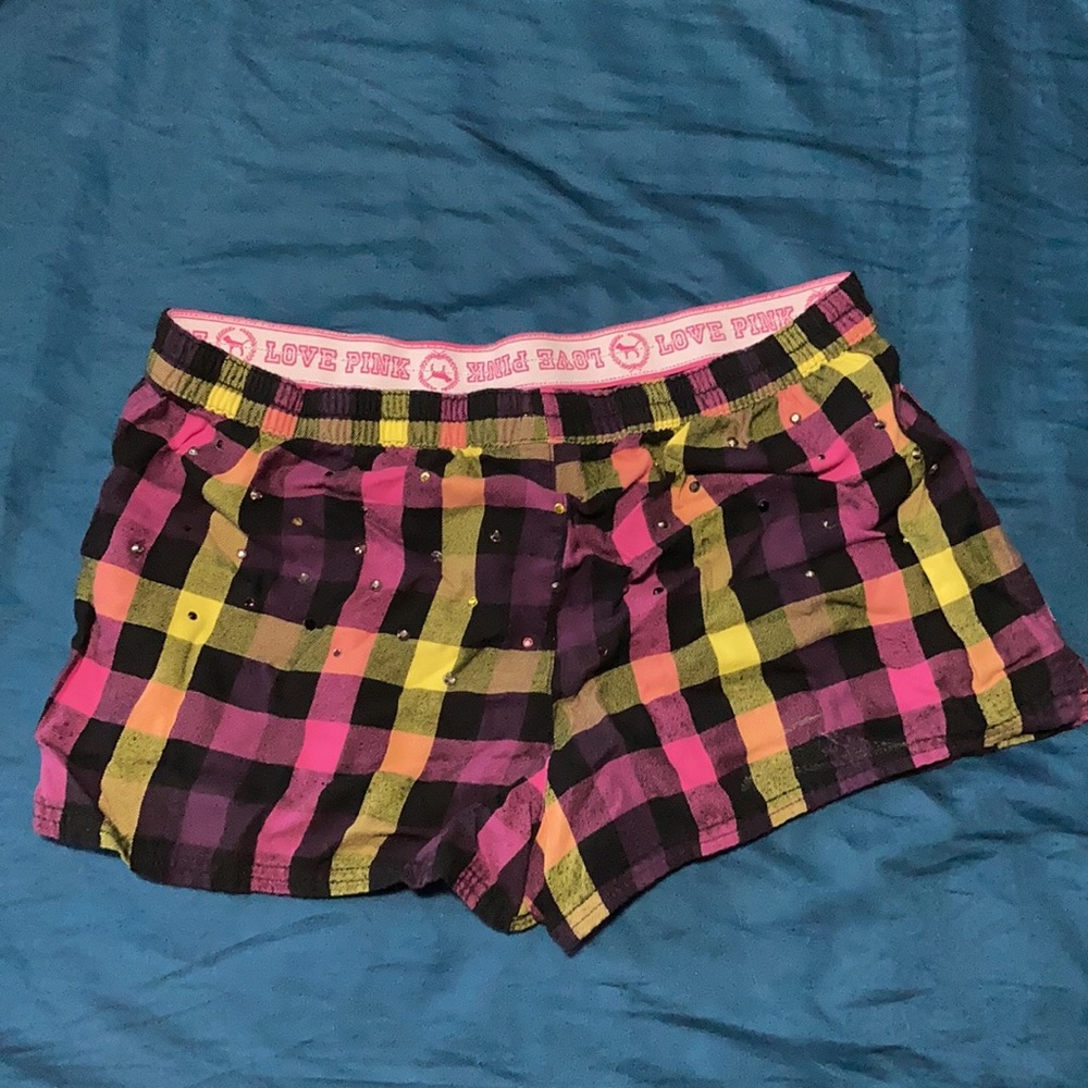PINK Victoria’s Secret PJ flannel shorts - Small